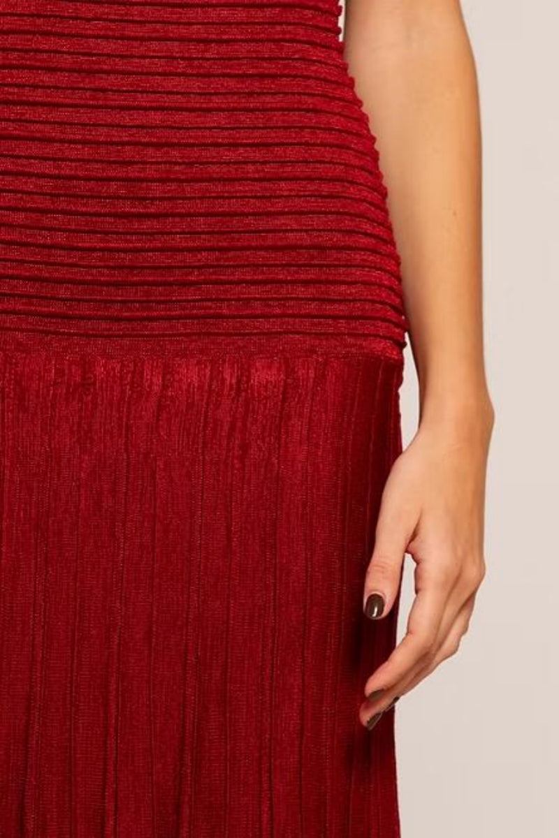 Ariel Wine Strapless Maxi Dress