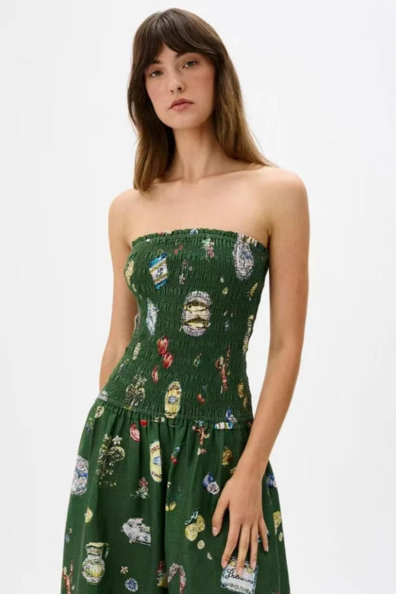 Strapless Wrap Maxi Dress