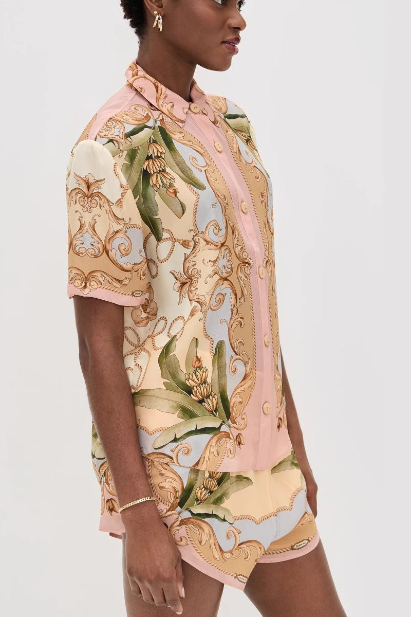 Elegant Linen Shirt & Shorts Set