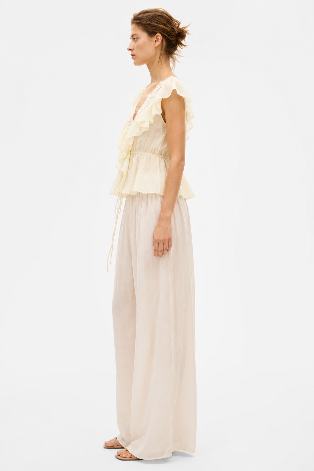 Romantic Lace Ruffle Blouse