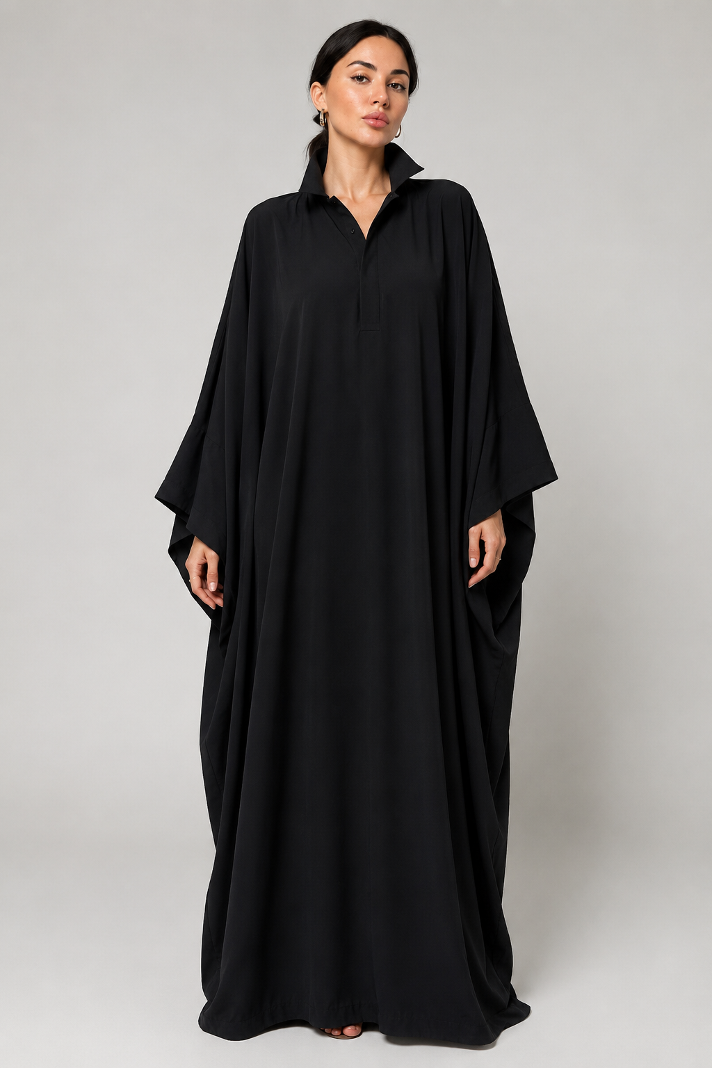 Robe maxi kaftan drapée oversize