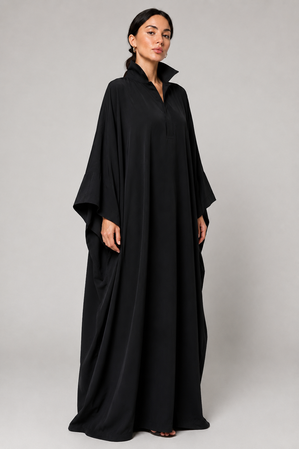 Robe maxi kaftan drapée oversize