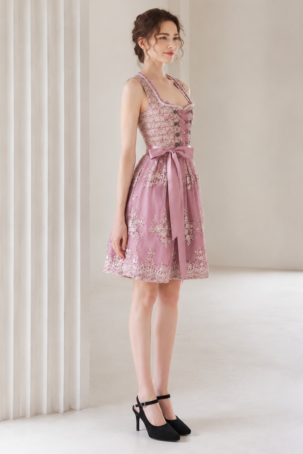 Rose Lace Dirndl Dress