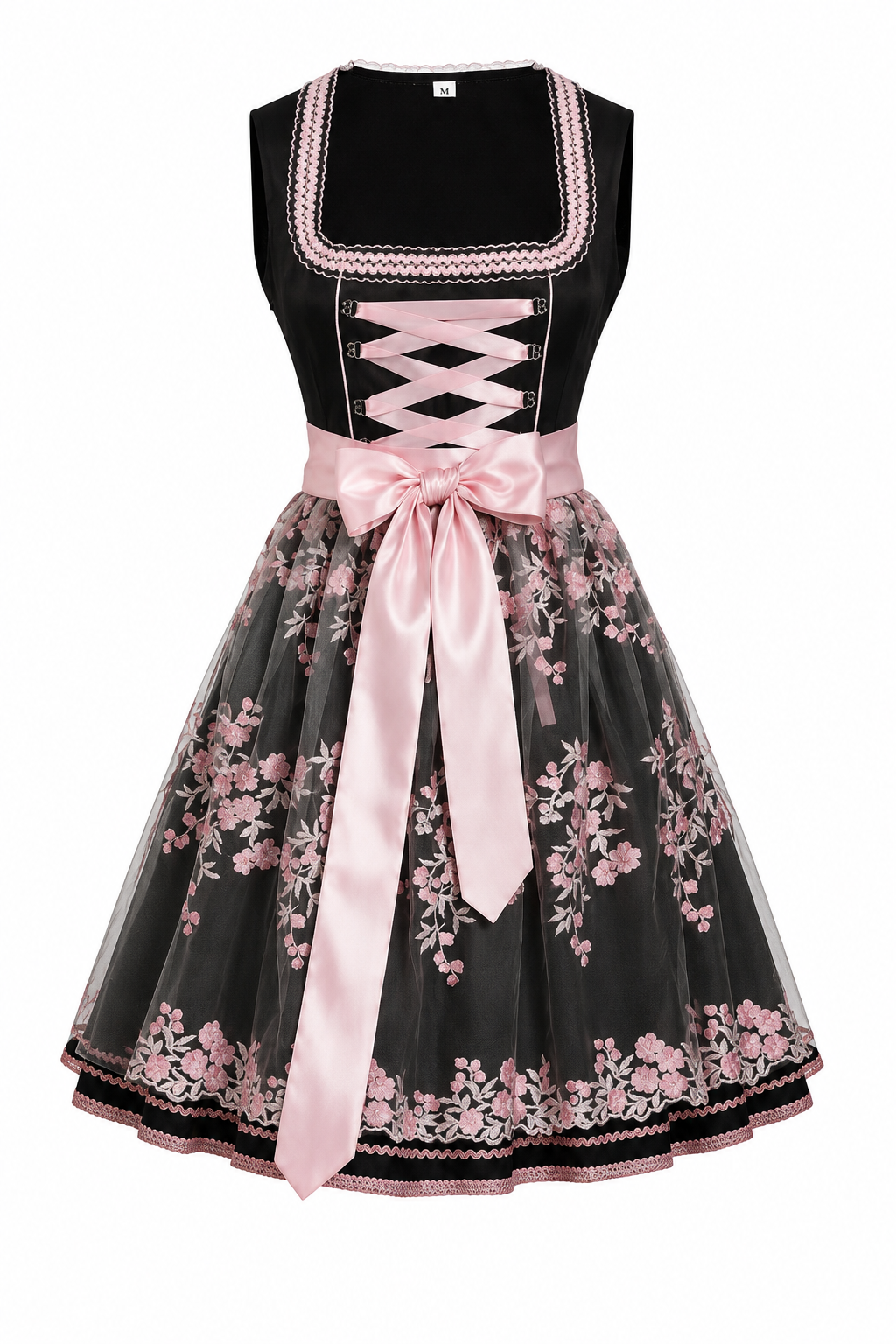 Midi šaty Dirndl s mašlí
