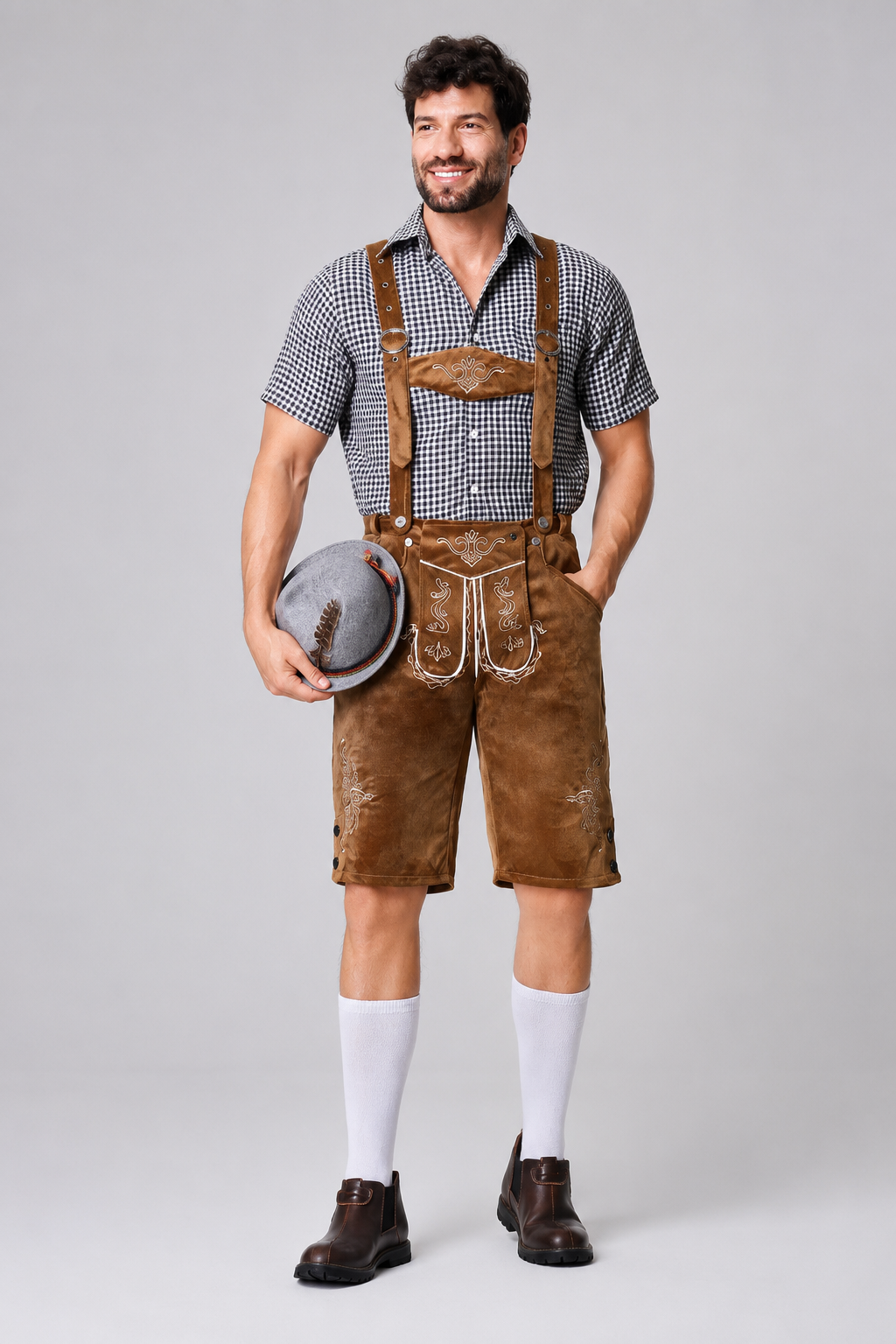 Embroidered Lederhosen Festival Set