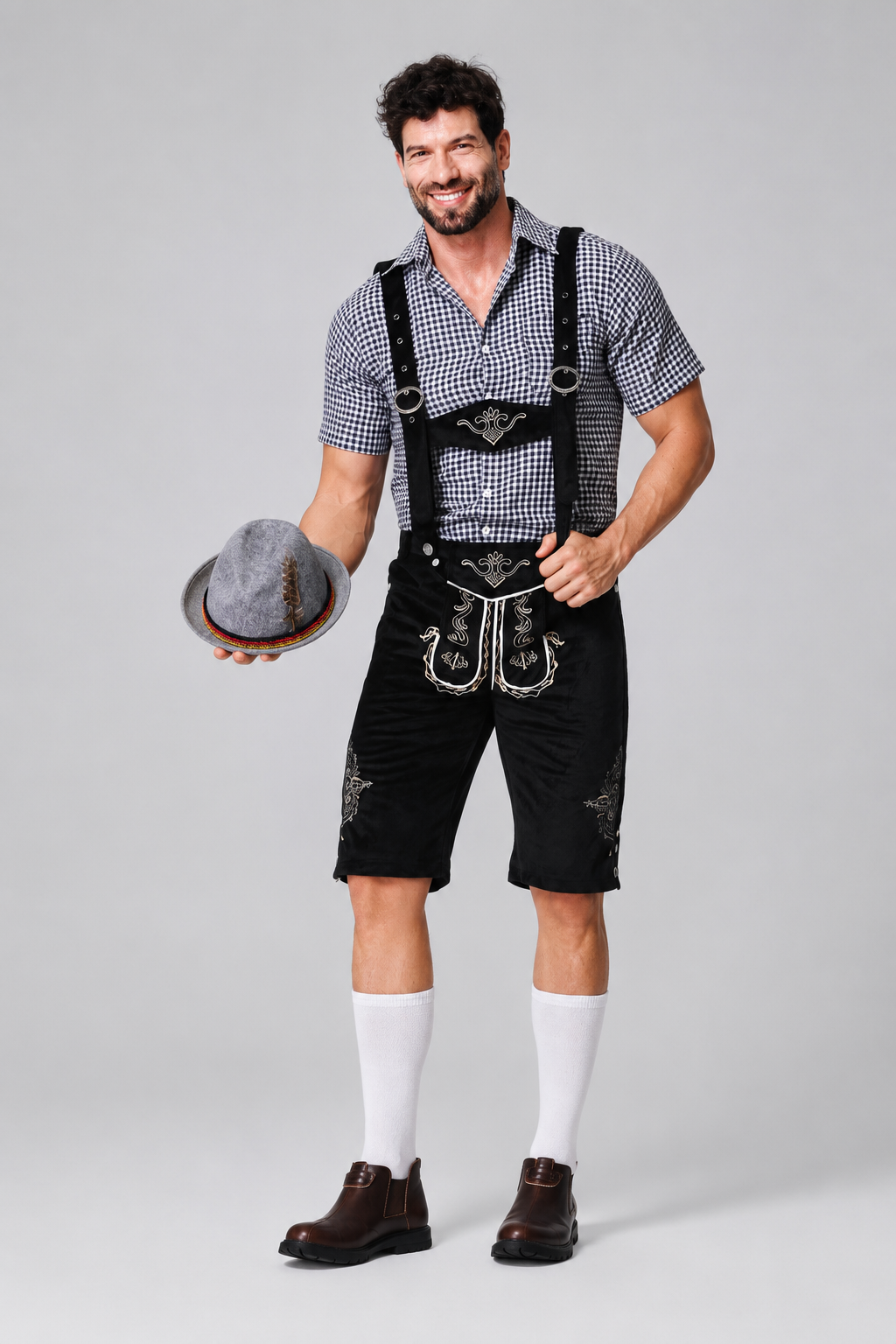 Embroidered Lederhosen Festival Set