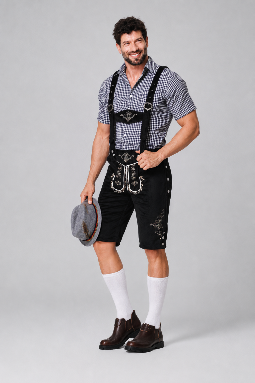 Embroidered Lederhosen Festival Set