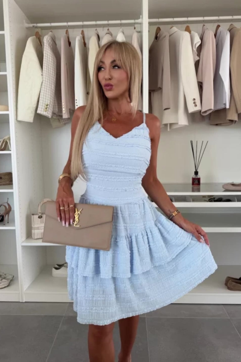 Solid Slip Lace Trim Mini Dress