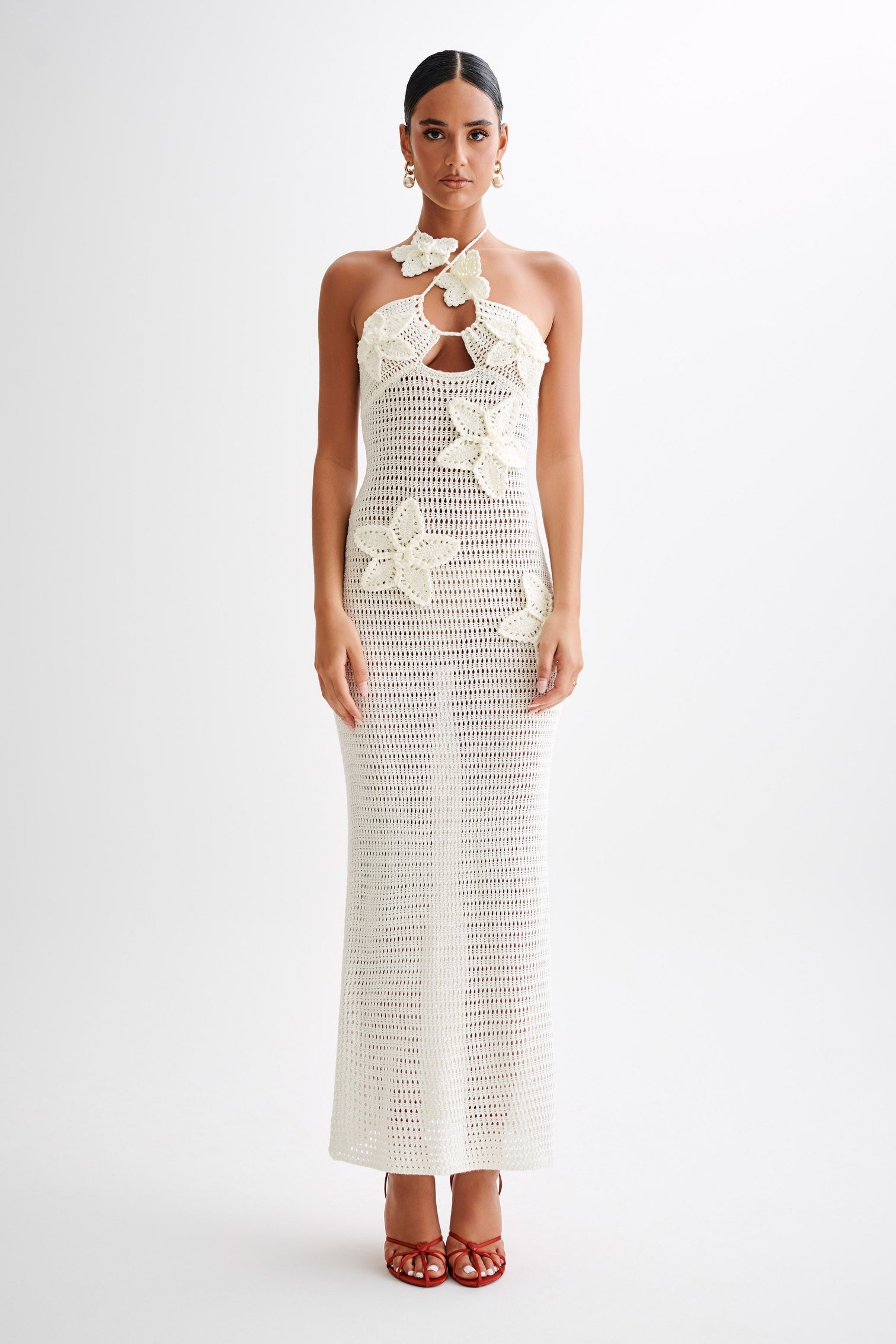 KYLA FLORAL CROCHET MAXI DRESS