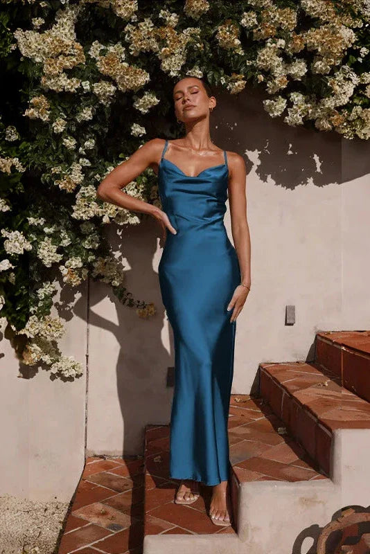 Willow Maxi-jurk - Marineblauw
