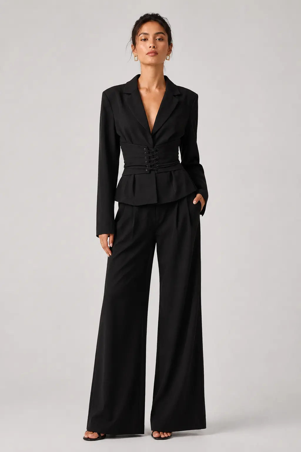 Lace Waist Suit Set
