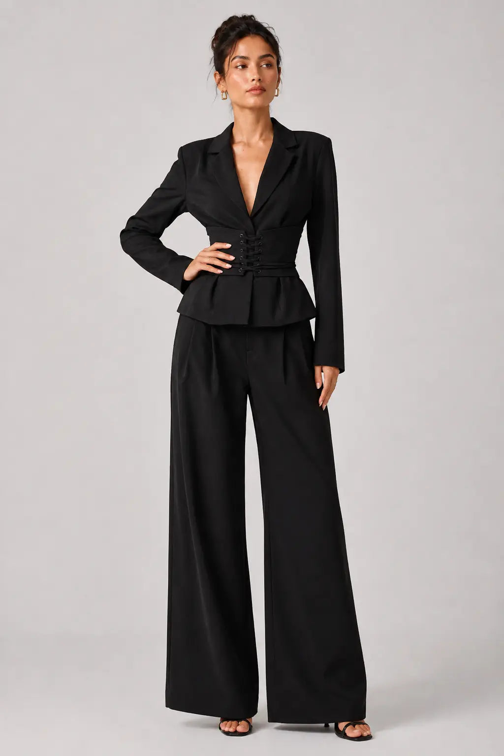 Lace Waist Suit Set