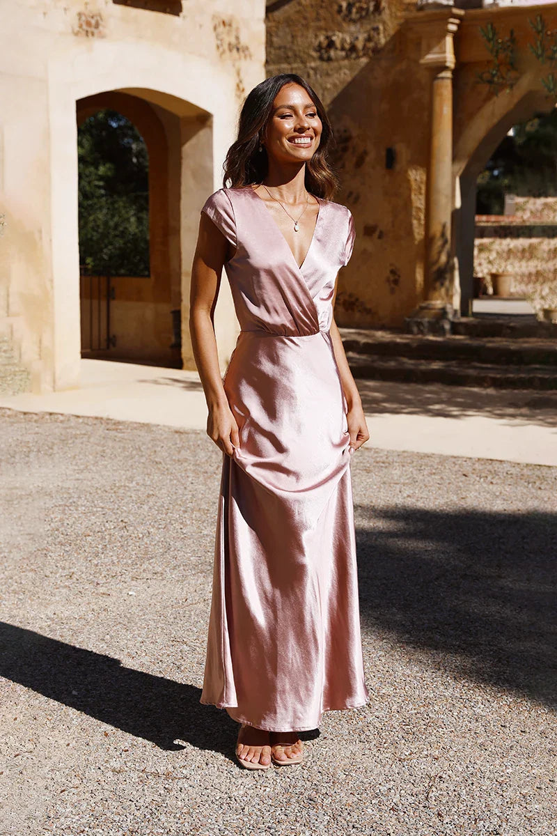 Selma Maxi Jurk - Stofroze