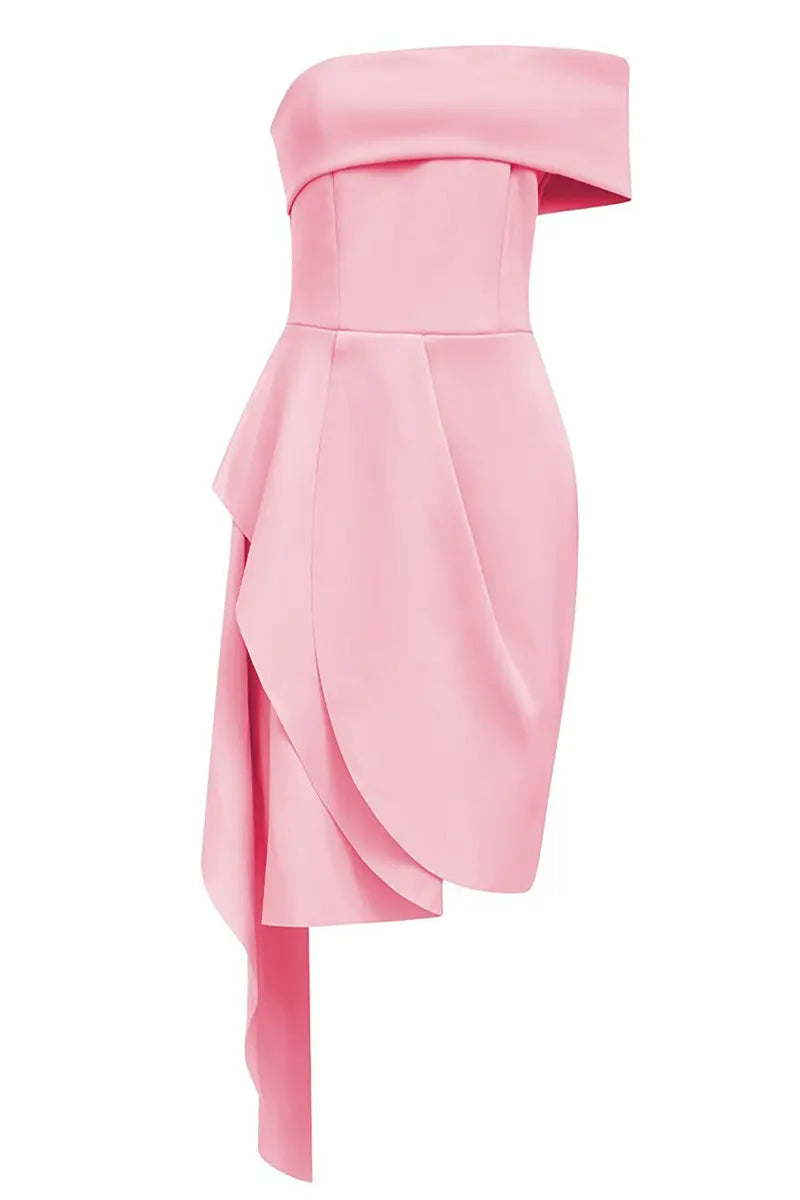 Off-shoulder jurk met zijsplit