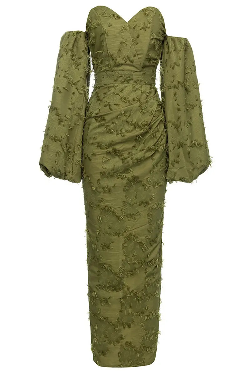 Sexy abito lungo da sera senza spalline