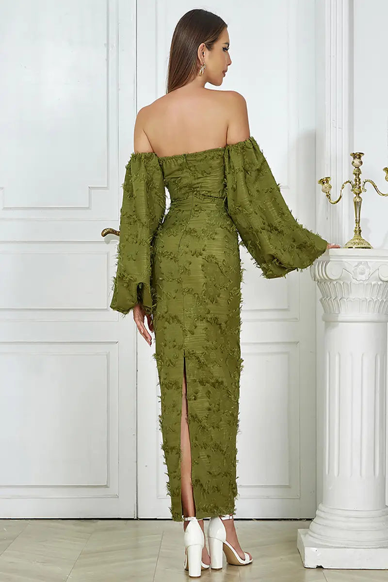 Sexy abito lungo da sera senza spalline