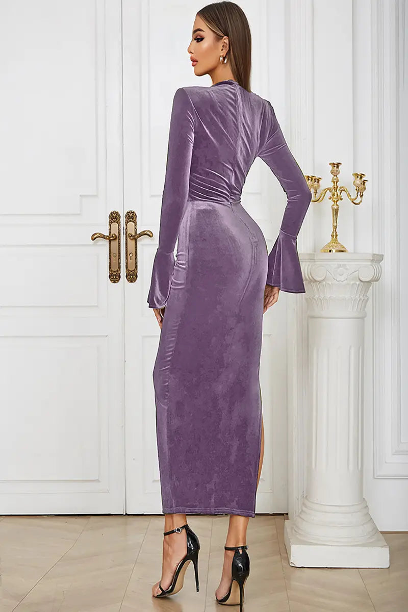 Asymmetric Neckline Fitted Dress
