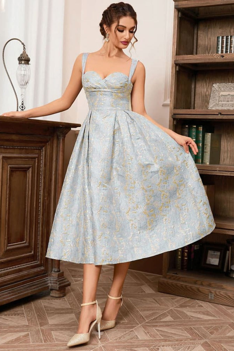 Mouwloze bloemenjurk in prinsessenstijl