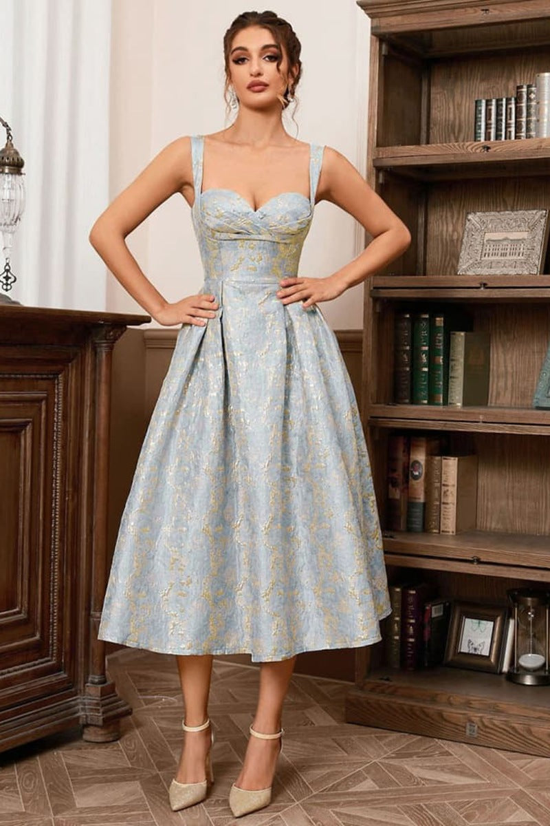 Mouwloze bloemenjurk in prinsessenstijl