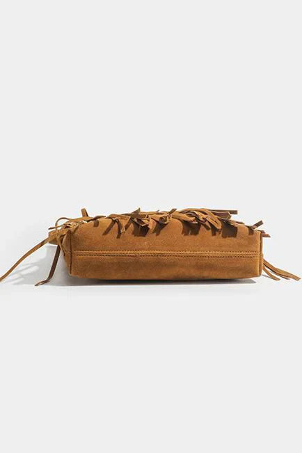 Western Cowboy Bruine Franje Crossbody Tas
