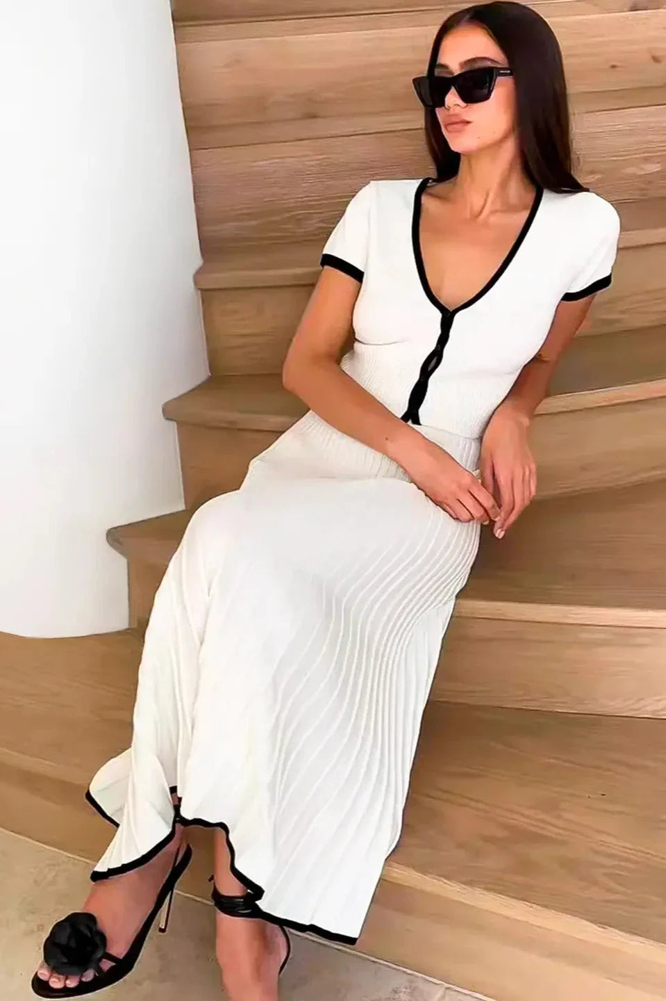 Geribbelde Perfectie Casual Chic Rok Set