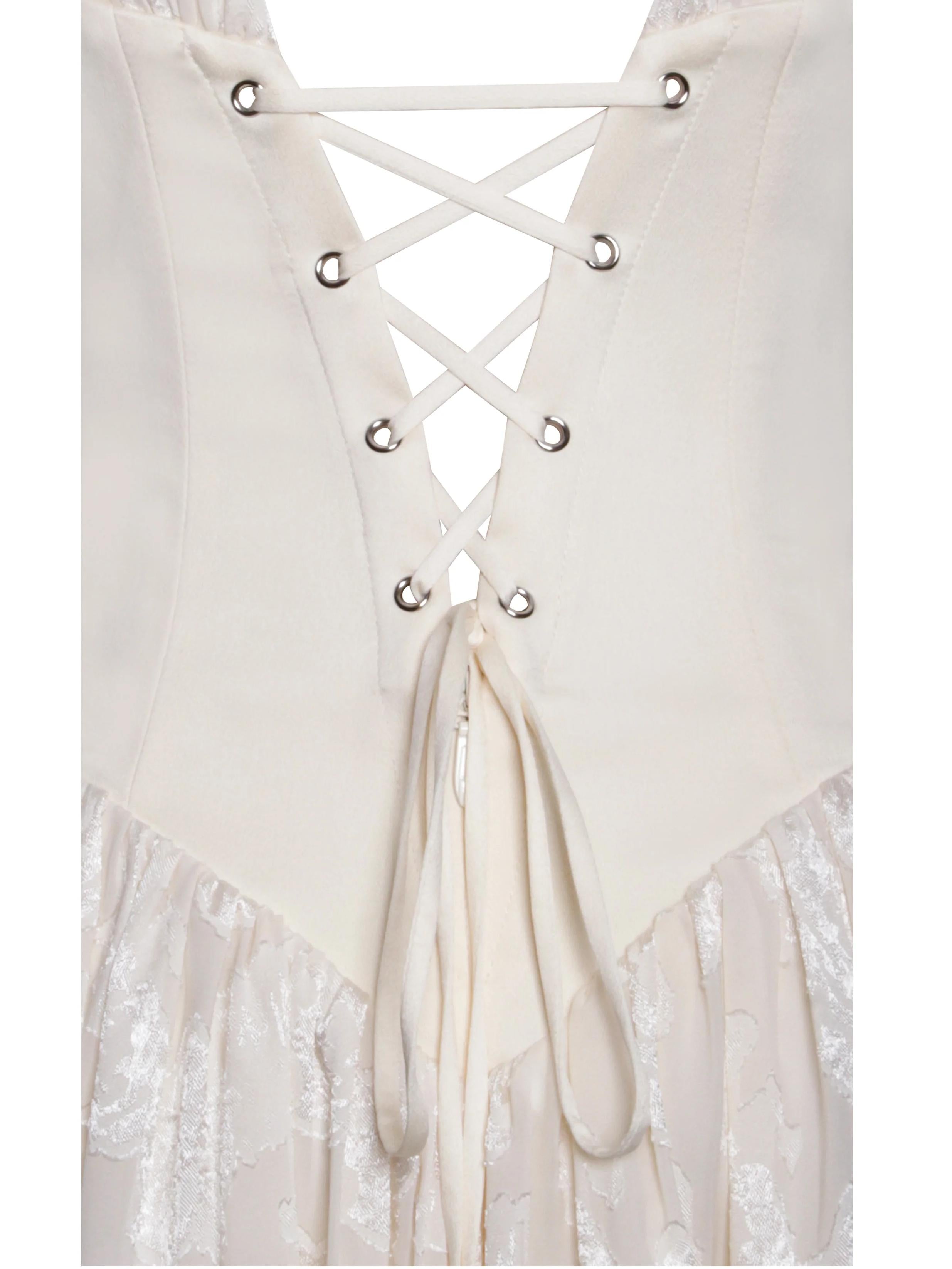 Romantic Corset Alluring Slit Maxi Dress