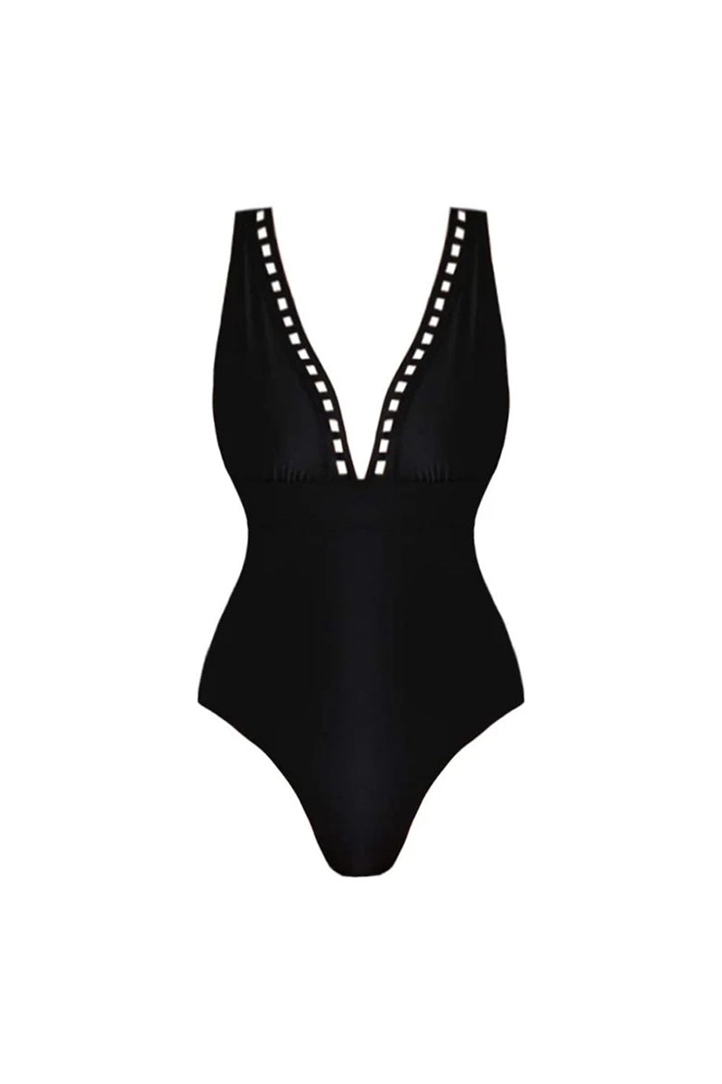 Sexy Cutout Swimsuit with Mini Skirt Set