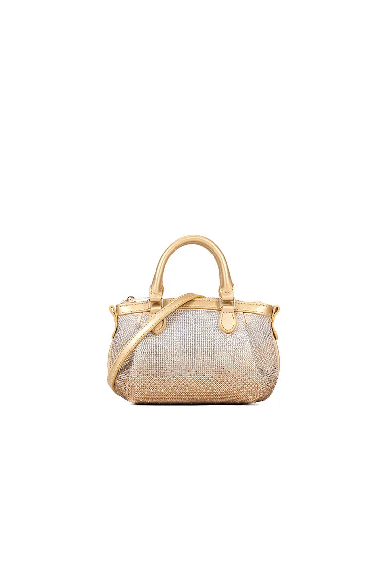 Rhinestone Embellished Hobo Dumpling Bag