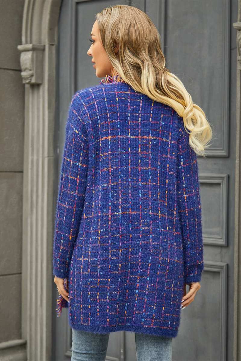 Pate Gebreide Cardigan met Zak - Blauw