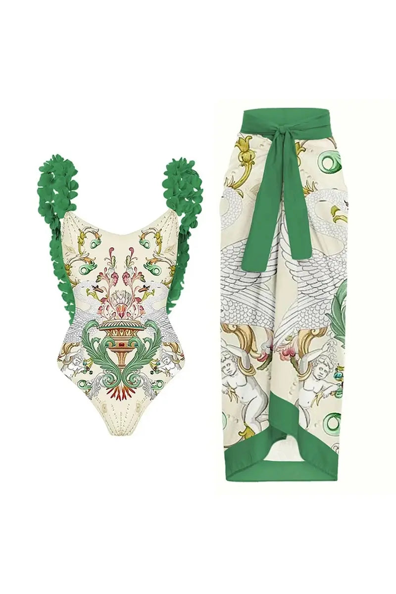Appliqué rugloze sexy badpakset
