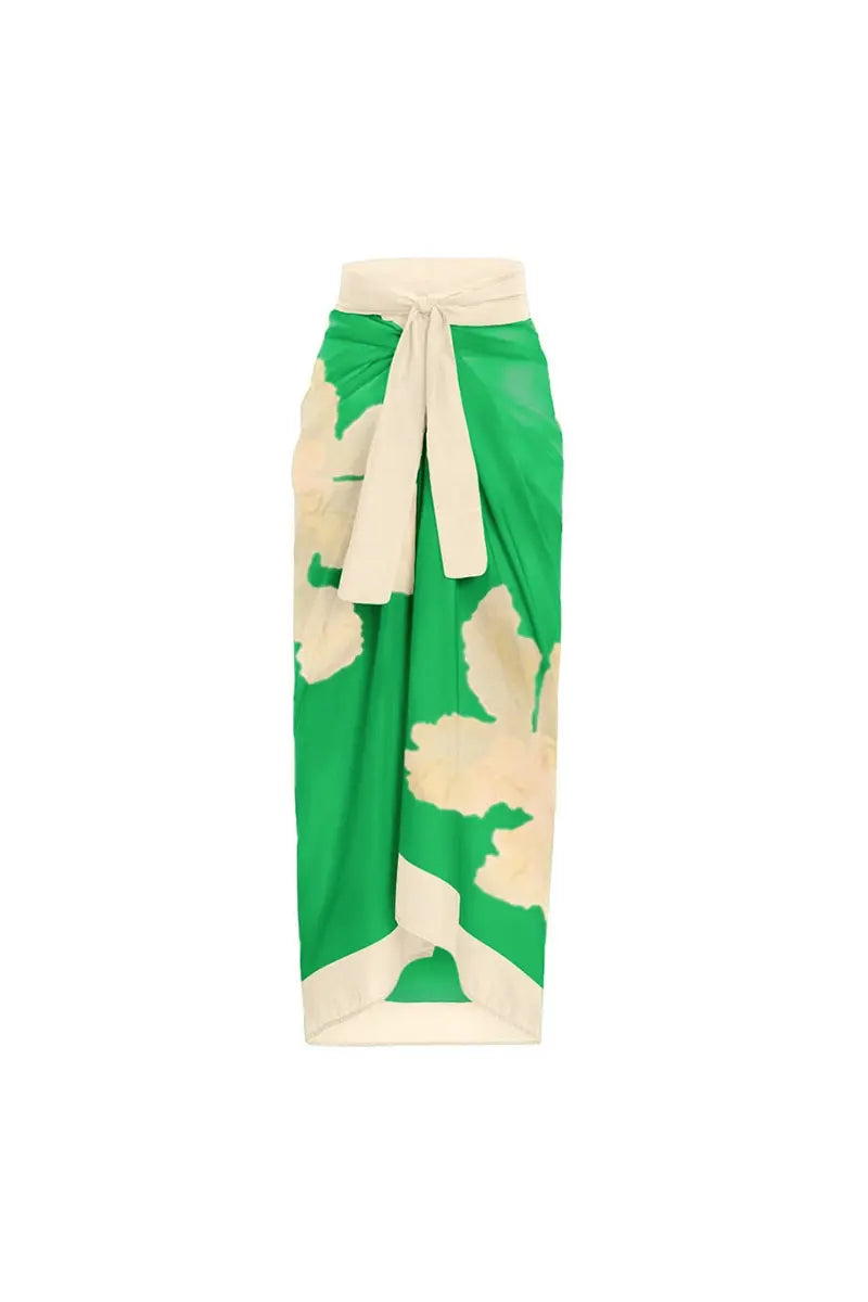 Bikini Set met Bloemen en Gerimpelde Stiksel Details