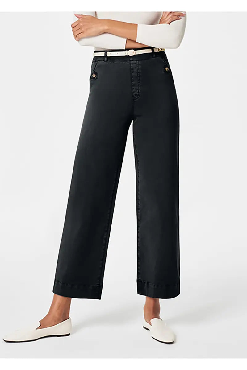 Rekbare wijde pijpen denim
