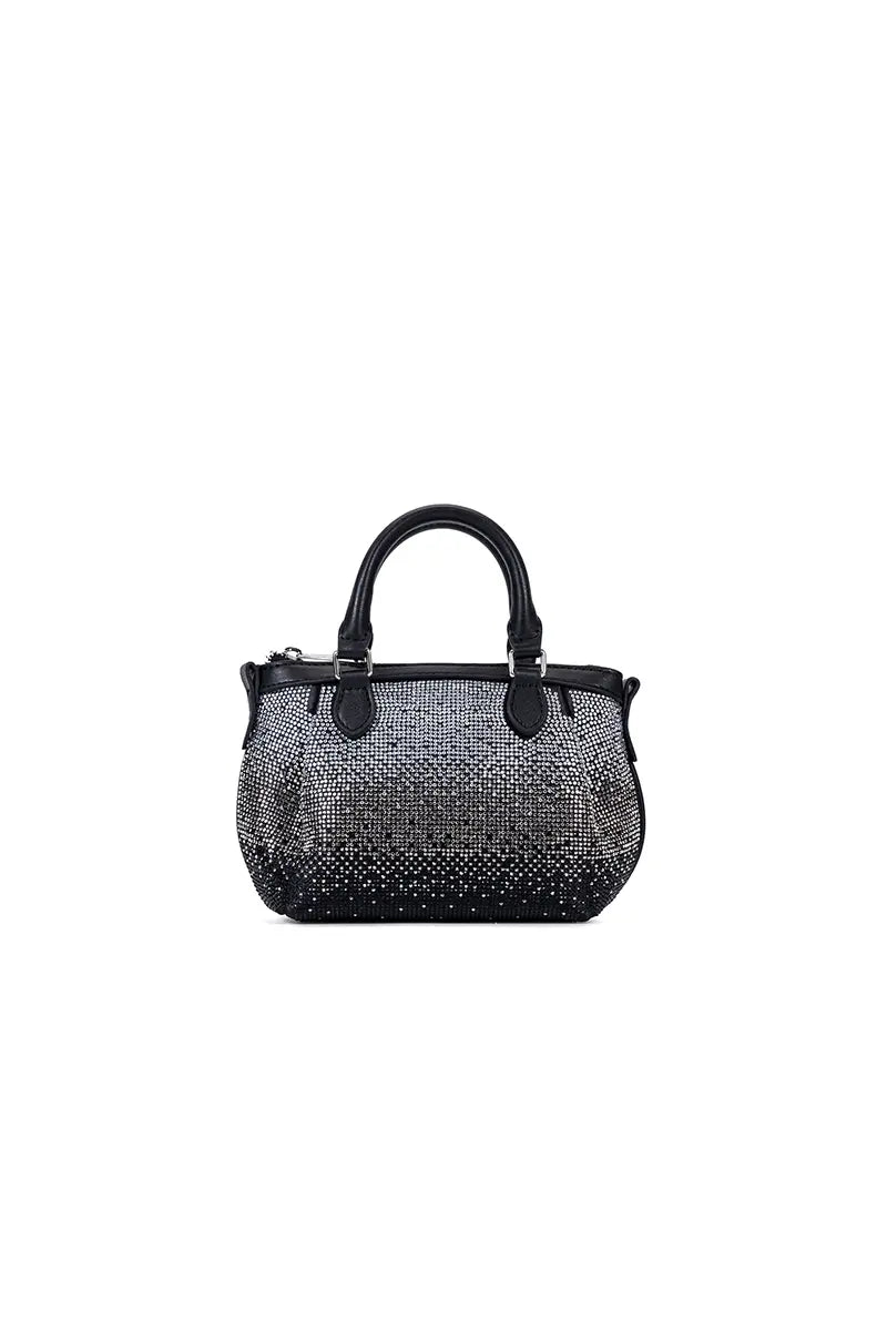 Rhinestone Embellished Hobo Dumpling Bag