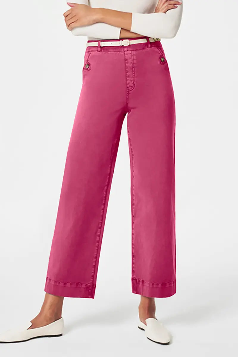 Rekbare wijde pijpen denim