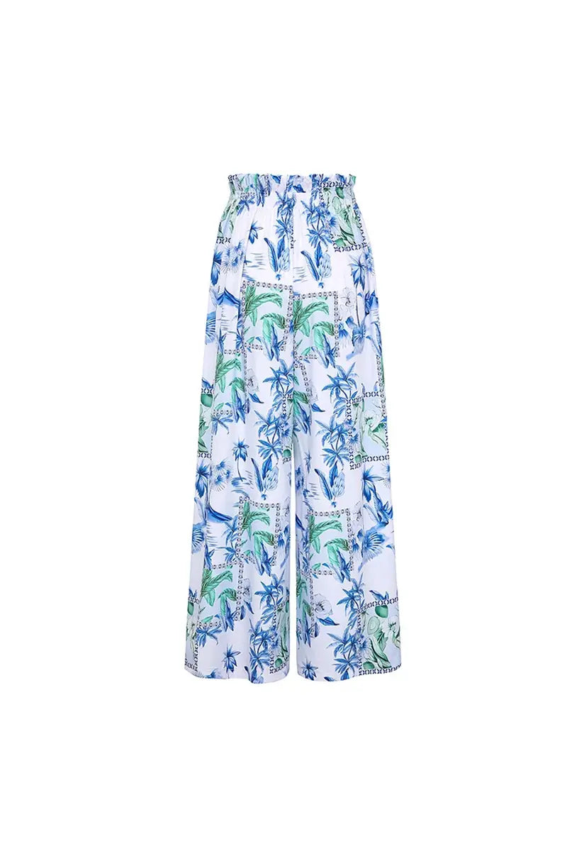 Tropische print tweedelige bikini set
