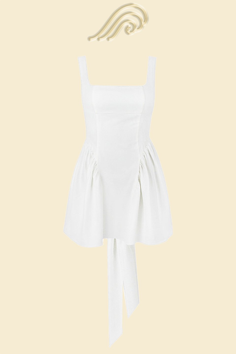 IVORY BOW MINI DRESS