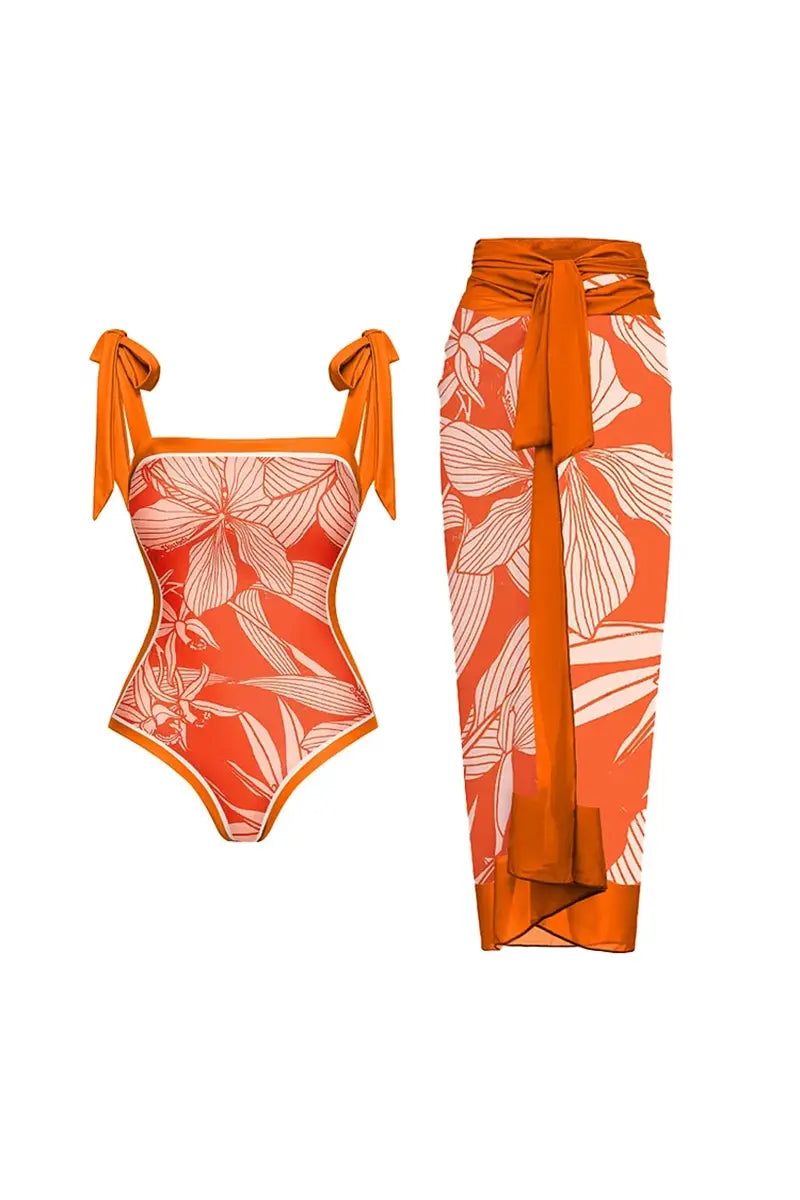 Strikband Print Eendelig Badpak Set