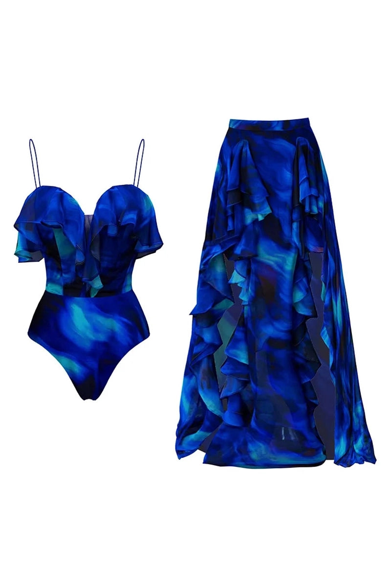 Ruffle One Piece Badpak Strandvakantie Set