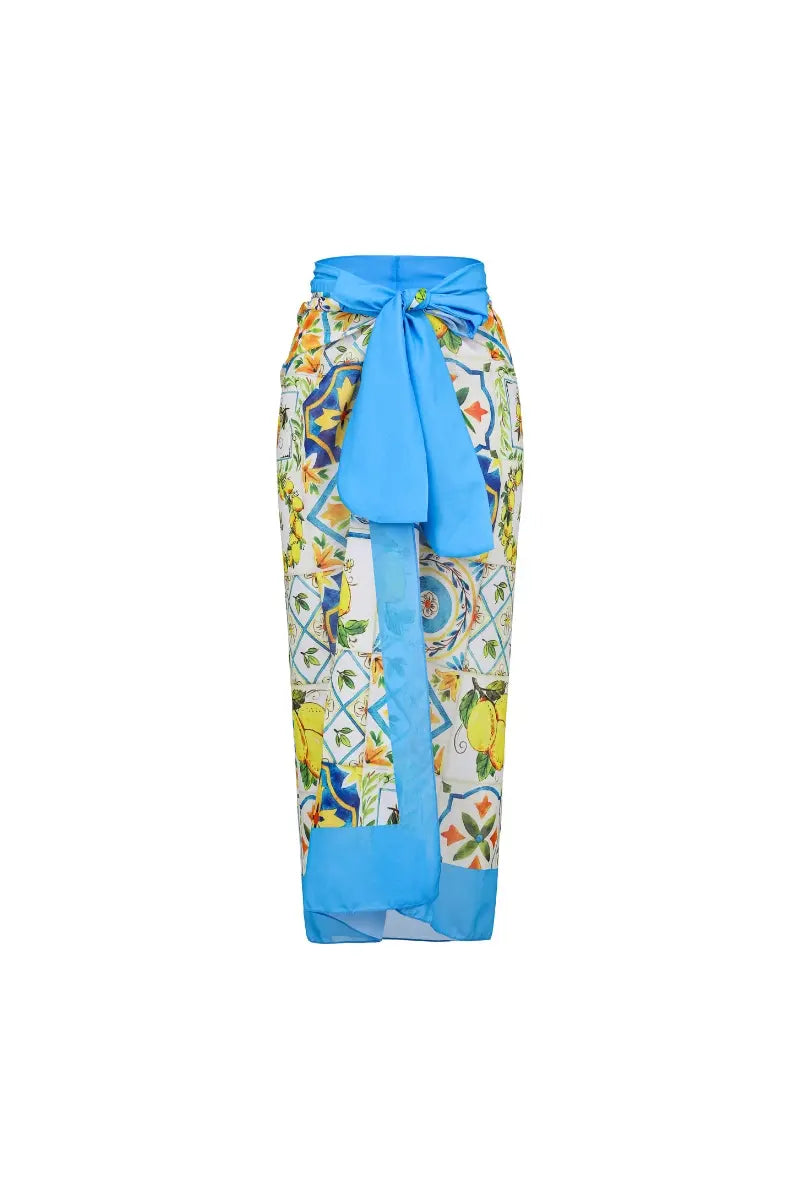 Citroenprint Backless Eendelig Badpak Set