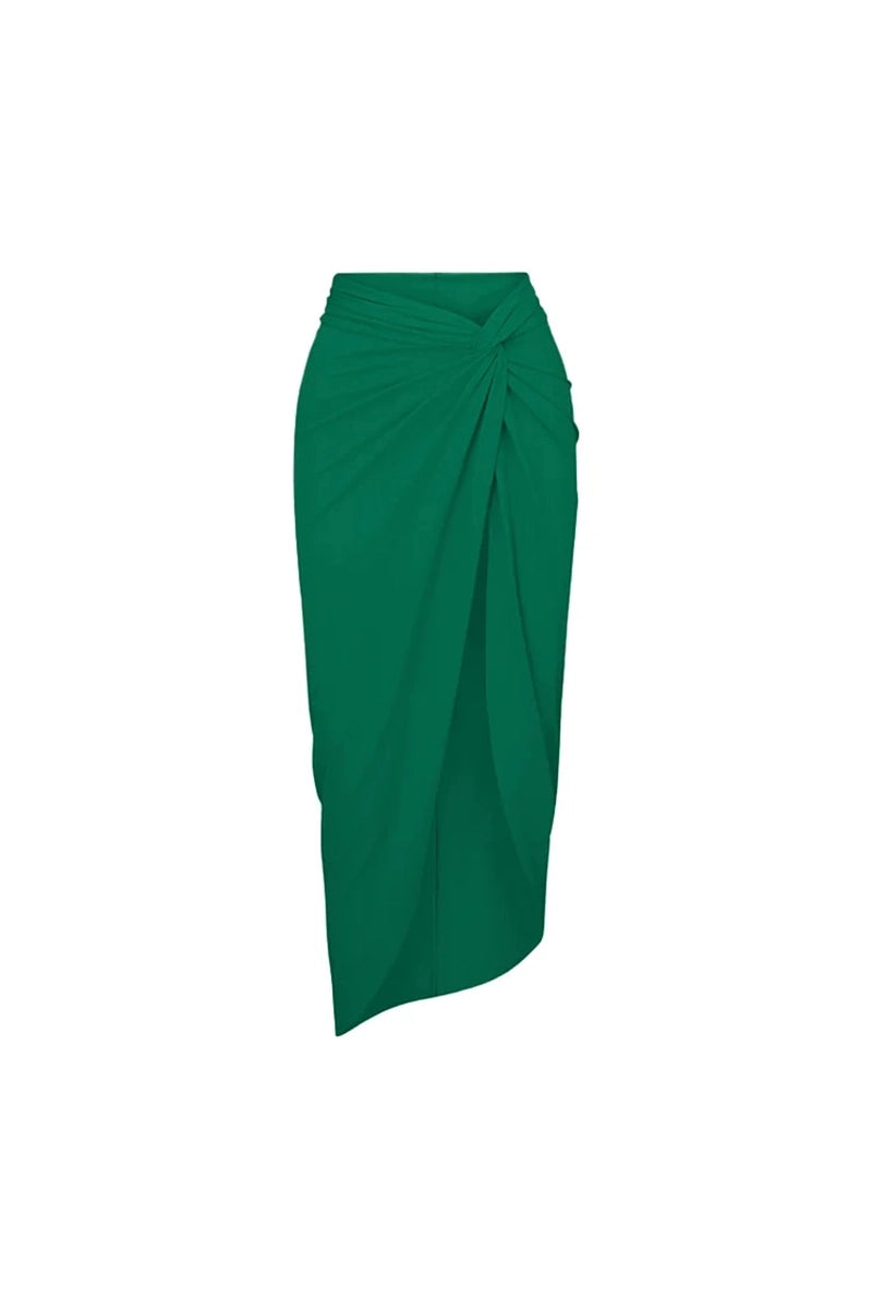 Effen Kleur Elegante Eendelige Badpak Set