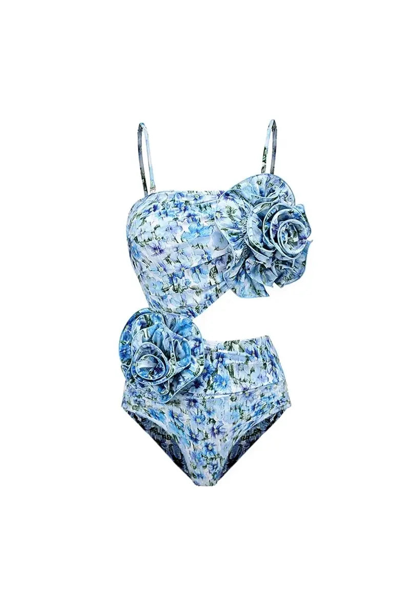 Halter Bloemige Strapless Eendelig Set