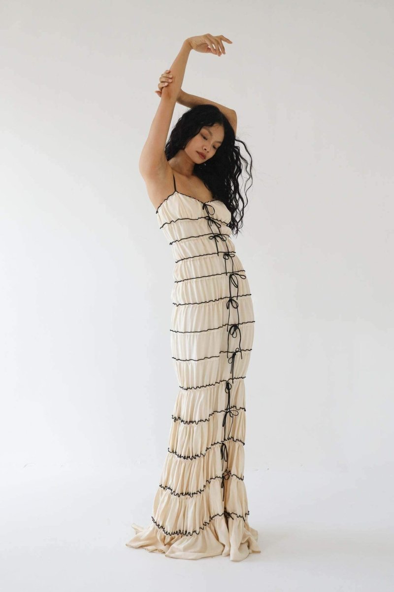 Melissa Ruffle Tunnel Maxi Jurk