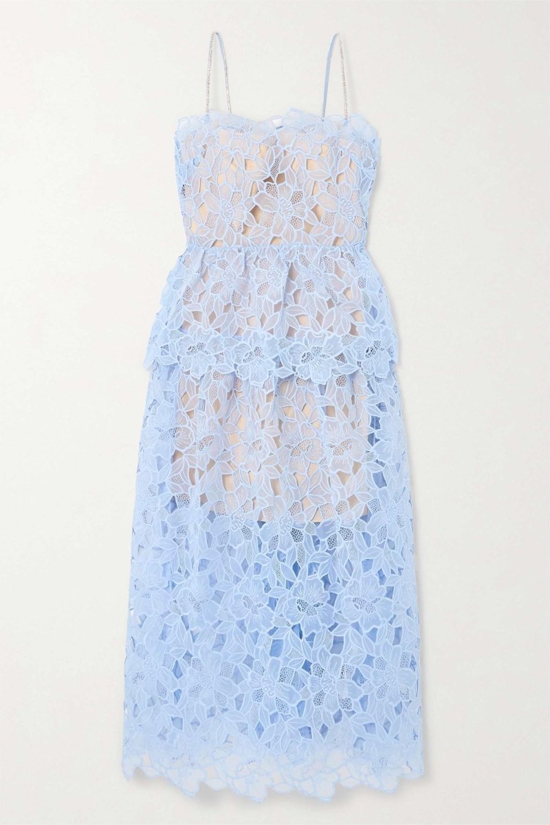 Ophelia Lace Gelaagde Cami Midi Jurk