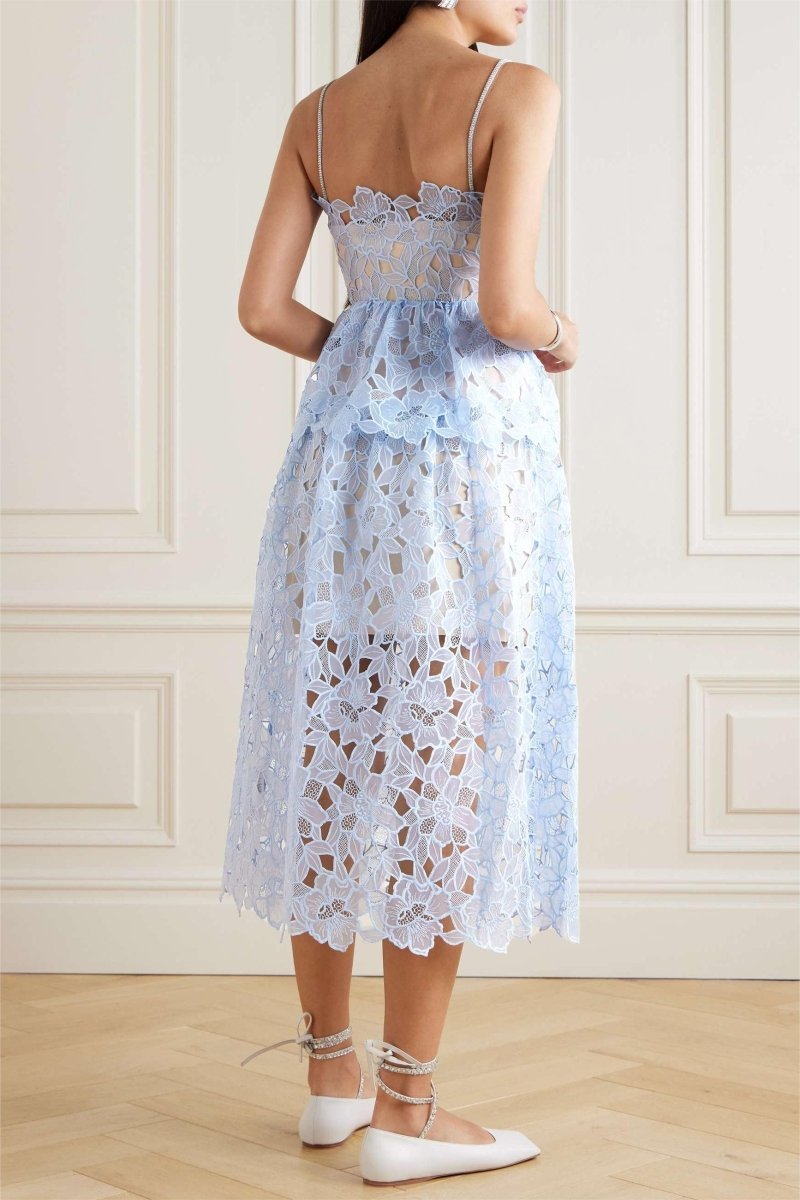 Ophelia Lace Gelaagde Cami Midi Jurk