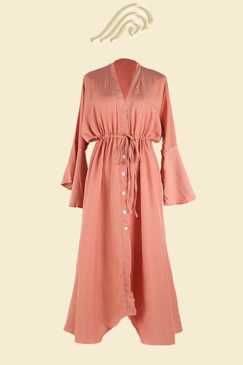 BELIZE LONG ROBE DRESS SWIMWEAR MAXI COVER UP