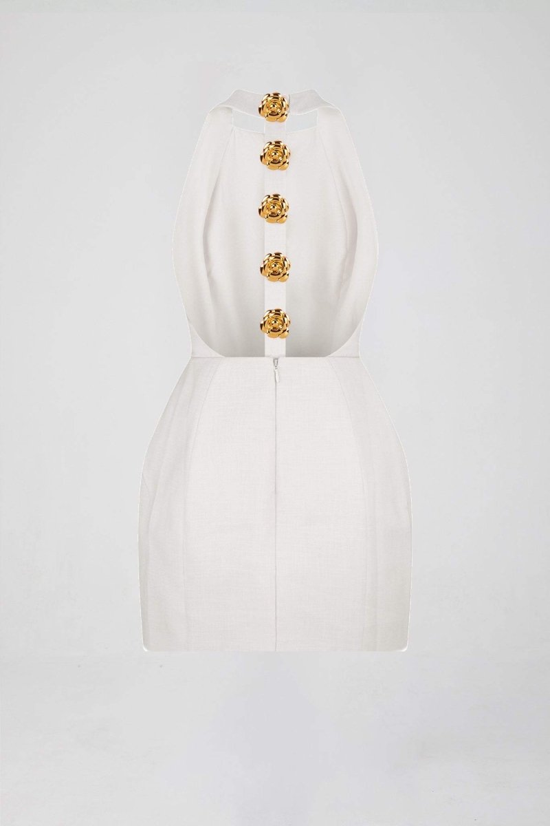 Rebecca Halter Mini-jurk zonder rug