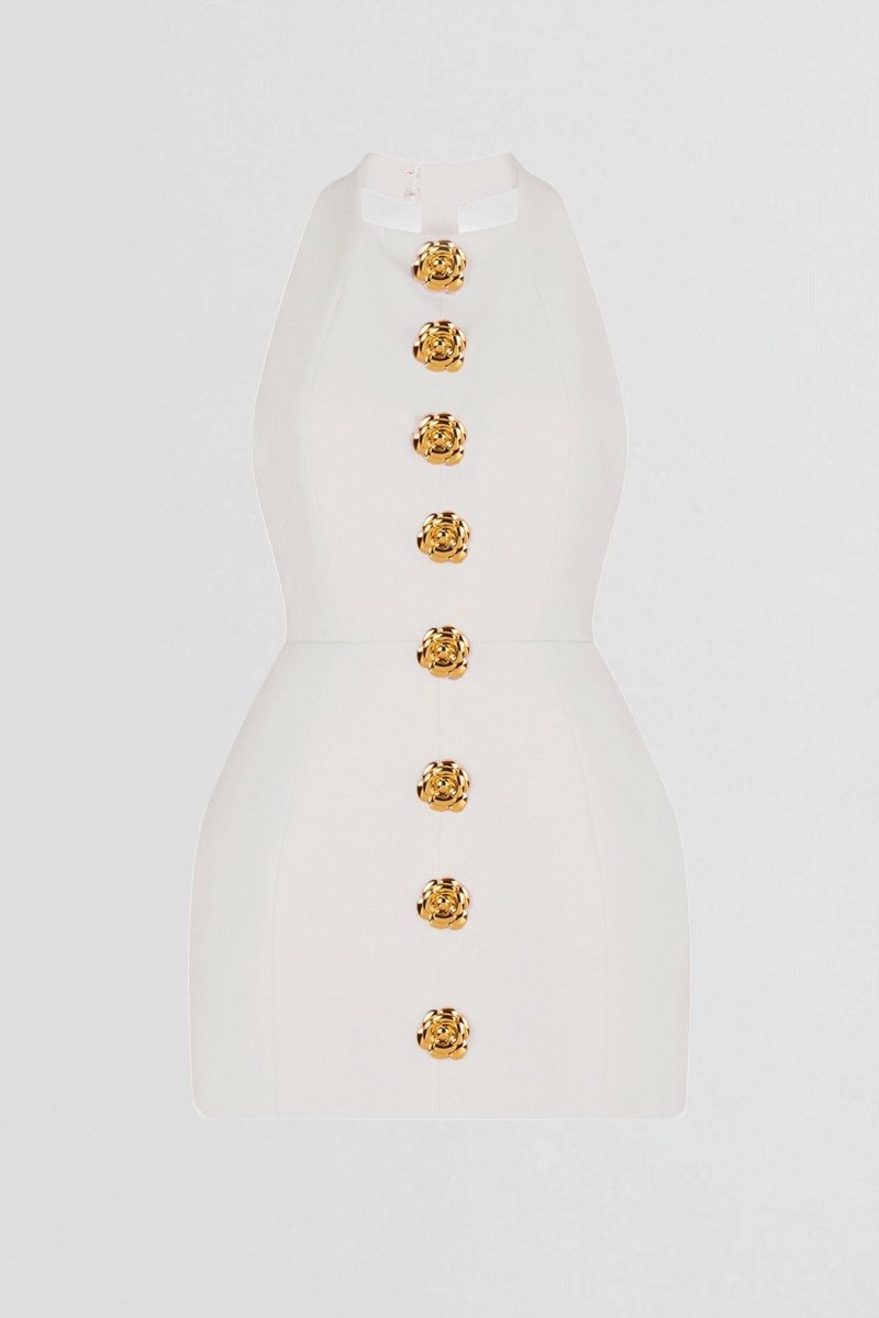 Rebecca Halter Mini-jurk zonder rug
