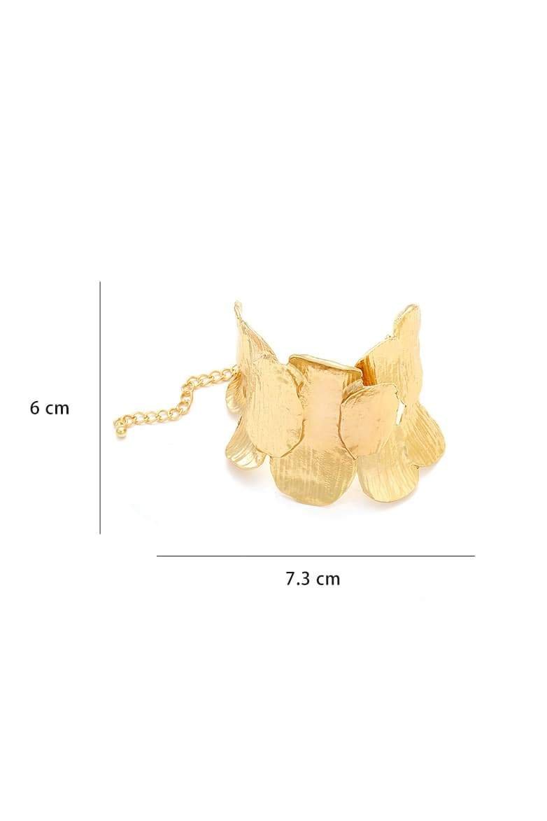 Pulsera de pétalos de metal retro