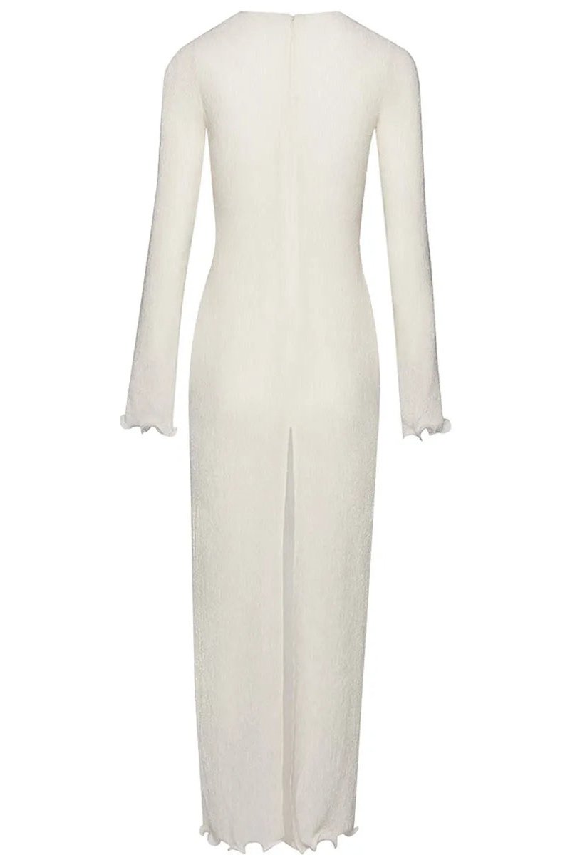 Trista Bloemen V-hals Polyester Maxi Jurk met Split
