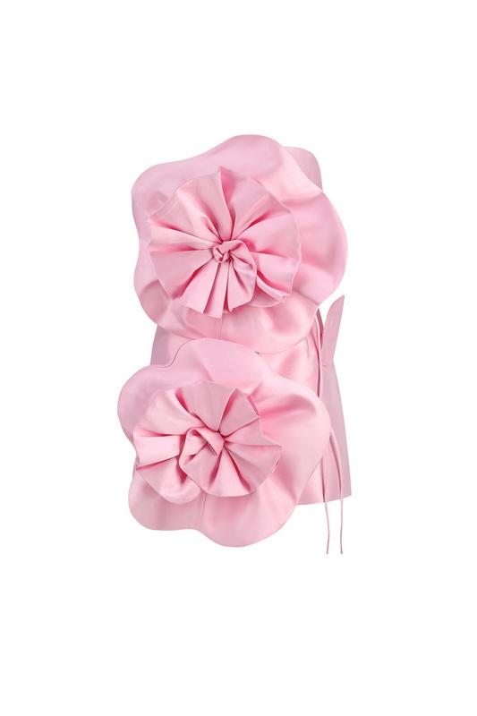 Venus Flowers Strapless Mini Jurk